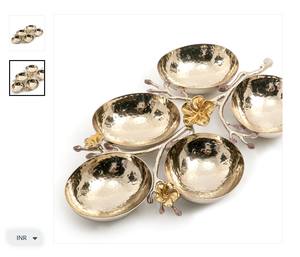 Elegante tazón decorativo Hermoso centro de mesa de lujo elegante acento para el hogar perfecto para la exhibición de la sala de estar - Product Image 5