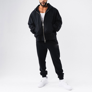 Sweat à capuche zippé intégral personnalisé pour homme, 100 % coton, poids lourd, respirant, séchage rapide, sweat à capuche uni - Product Image 3