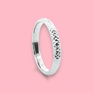 แหวนหมั้นและแหวนแต่งงานผู้หญิงทองคำขาว 18K |   ความงามอันละเอียดอ่อน บริสุทธิ์ และอ่อนโยน - Product Image 6