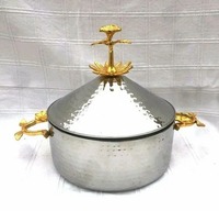 Nouveaux pots à nourriture en métal de qualité supérieure, faits à la main, luxueux, de forme ronde, pour la cuisine, en vente à bas prix