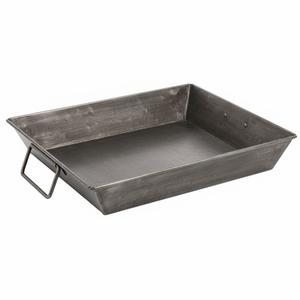 Bandeja Rectangular Galvanizada con Revestimiento Blanco y Asa, Acabado Pulido para Servir Aperitivos y Bebidas en el Hogar y Restaurantes - Product Image 3