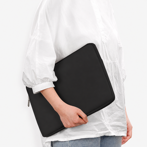 Housse d'ordinateur portable en néoprène imprimé, logo personnalisé, 12-15 pouces, avec poignée, étanche et écologique, étui de voyage - Product Image 2