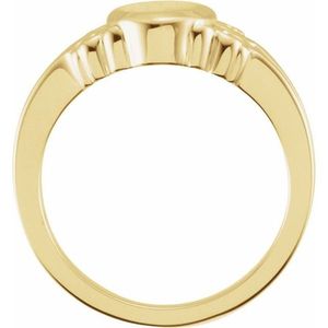 Oval Geometric 18K Gold Plated Stainless Steel Signet <b>Ring</b> Trendy Inlay Simple <b>Ring</b> with Rose Gold Plating Gift - Product Image 2