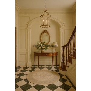 Miroir de sol en laiton pur plaqué or fait à la main écologique au design moderne avec taille et forme personnalisables pour une utilisation dans la chambre à coucher - Product Image 2