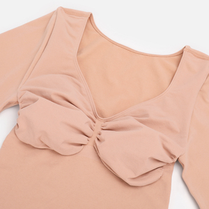 Body Deportivo Casual de Licra con Control de Abdomen, Transpirable, de Secado Rápido, con Detalle de Cremallera y Ajuste Ceñido al Cuerpo para Mujer - Product Image 4