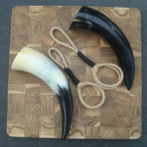 Corne à boire de boeuf de vache polie fraîchement faite forme naturelle artisanat Viking corne à boire dernière nautique pour la décoration de fête - Product Image 1