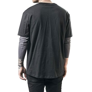 T-shirts pour hommes à double couche de haute qualité, vêtements d'été, couleur personnalisée, 100% coton, respirant, léger - Product Image 4