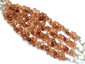 Cuentas de Circonita Marrón AAA+ de 5x7mm-6x8mm, Facetadas, en Forma de Lágrima, Circonita Natural Multicolor, Piedras Semipreciosas para Joyería - Product Image 1