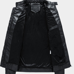 Best Quality Men's Stand Collar <b>Leather</b> <b>Jacket</b> with Hood and Zipper All Colors and Sizes <b>Winter</b> New Fabric <b>Jacket</b> - Product Image 3