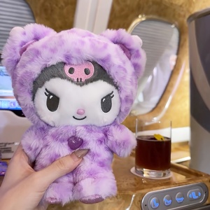 Mor leopar Kurmis dolması hayvan ODM özelleştirilebilir Gal Kuma Figural peluş kızlar için PP pamuk dolgulu yorgan - Product Image 3