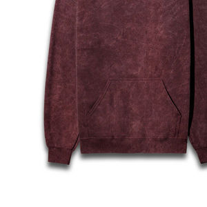 Taille adulte fait avec l'hiver chaud hommes lavage à l'acide à capuche/basiques, coton mélangé manches longues léger hommes lavage à l'acide à capuche - Product Image 6