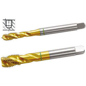 Tarauds de machine haute performance 9271GR 16 avec collier vert et revêtement en titane pour trous aveugles - Product Image 1