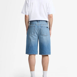 Ropa de calle informal personalizada para hombre, chaqueta con parche de mezclilla desgastada y conjuntos de pantalones cortos de mezclilla de dos piezas para el diseño de los fabricantes de invierno - Product Image 5