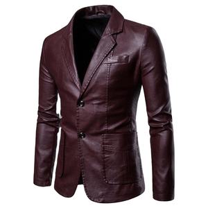 Nueva Chaqueta Casual de Invierno para Hombre de Cuero PU Mate, Precio de Fábrica, Logotipo en el Frente, Ideal para Motociclismo, con Apariencia de Cuero Vacuno - Product Image 1