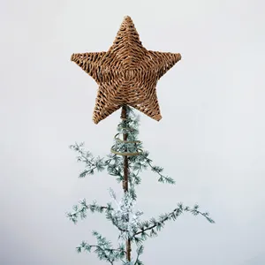 Best Selling Woven Seagrass Star <b>Tree</b> Topper for <b>Christmas</b> <b>Tree</b> Natural Rustic Holiday Decoration for Festive Home Decor - Product Image 5