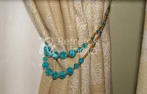 Magnifique embrasses de rideaux perlés en vrac de l'inde par réfractex inde, décoration faite à la main, embrasses de perles - Product Image 4