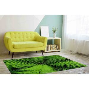 <b>Botanical</b> <b>Printed</b> Rug: Classic, Wedding, Fern, Flower, Green, Step, Decorative, Personalized, Living Room,Nonwoven Soft Rug - Product Image 3