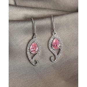 Boucles d'oreilles pendantes en argent sterling 925 de qualité supérieure pour femmes et filles, accessoire de mode - Product Image 2