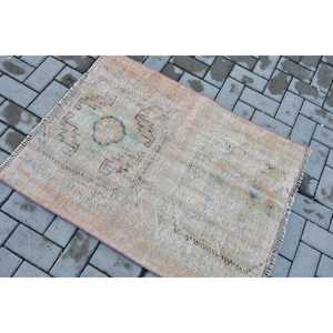 2.8x3.7 ft Vintage Turkish Rug, Small Rug, <b>Brown</b> <b>Wool</b> Rug - Product Image 4