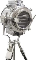 CH Vintage Moderne Collection Chrome Poli Projecteur Maison Argent Bois Vis Trépied Spots Nautiques Lampadaire 65 Mur
