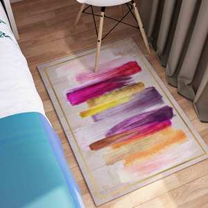 Tapis imprimé moderne doré : antidérapant, design 3D, extérieur, mariage, tapis en chenille - Product Image 5