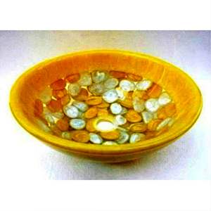 Handmade Polished Indian Origin Eco-Friendly Dishwasher <b>Safe</b> Modern Art <b>Antique</b> Decorative Resin Serving Bowl Platter for Party - Product Image 4