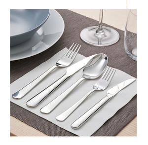 2025 Juego de cubiertos mate de diseñador Juego de cubiertos de acero con espejo de cuchillo de plata hecho a mano de pulido sólido de 6 piezas - Product Image 2