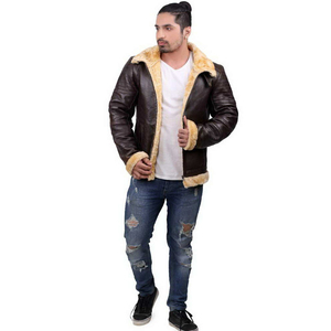 2025 Customized Men's Shearling B3 <b>Jackets</b> Professional Quality New Breathable <b>Canvas</b> <b>Jacket</b> with Stand Collar - Product Image 4