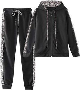 Ropa Deportiva Vintage Casual Fit Unisex, Chándales Elegantes para Mujer, Pantalones de Chándal 100% Algodón Transpirable, Diseño Liso Bajo XL, Invierno - Product Image 4