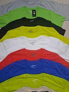 เสื้อยืดผ้าคอตตอนสำหรับผู้ชายเนื้อผ้านุ่มระบายอากาศได้ดีสวมใส่สบายย้อมสีเข้มสำหรับดีไซน์คลาสสิกแบบลำลองดูว่างเปล่า