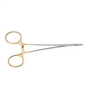 Pinzas de soporte de aguja Derf de acero inoxidable de alta calidad 6,5 "medio oro TC instrumentos de sujeción de agujas quirúrgicas y de laboratorio - Product Image 4