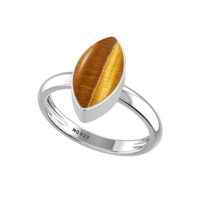 925 Sterling Silver <b>Ring</b> Bezel Setting Tiger Eye Gemstone Mix Shapes Classic Wedding Party Trendy Fashionable Unisex - Product Image 3