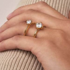 Bague de fiançailles Finley en or 14 carats avec diamant de laboratoire - Product Image 5