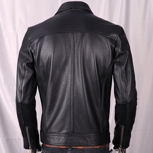Veste d'hiver en cuir matelassé pour hommes, fermeture à glissière, coupe ajustée, style coréen, veste en cuir artificiel avec veste High Street pour hommes - Product Image 3