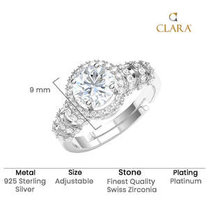 Anillos de Plata de Ley 925 de Primera Calidad para Mujer, con Patrón Geométrico, Diamantes y Baño de Rodio, Anillo Romántico con Incrustaciones para Hombre - Product Image 5