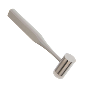 Mazo de Mead de acero inoxidable alemán, tapa de nailon de un lado, 7 12 pulgadas, 550G, mazo de Mead Dental para implantes - Product Image 3