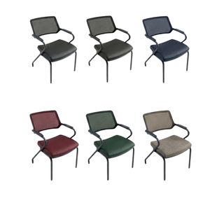 Chaise de bureau Candy avec dossier en maille, assise en tissu, structure métallique, pour salle d'attente et salle de réunion - Product Image 2