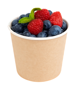 Tazón Redondo de Papel Kraft de 400 ml al por Mayor, Apilable, Sellable, Resistente a la Grasa, para Productos Calientes y Fríos, con Logotipo Personalizado - Product Image 1