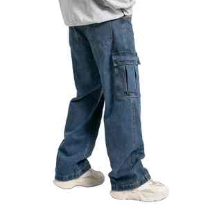 Jean Cargo en Denim pour Homme Meraj Sports, Taille Mi-Haute, Coupe Droite, Grande Taille, Sur Mesure, Écologique, Imperméable, Style Décontracté Urbain - Product Image 3