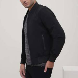 Meilleures ventes Veste d'hiver en satin pour homme Style baseball de rue haute avec col montant Logo personnalisable avant Nouvelle arrivée Design - Product Image 3