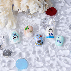 Autocollant pour ongles de la série Be my sweettie, mignon, animal, chien, chat, fleur, Dessert, sourire, décoration, corée, oem, vernis, gel uv, art, corée - Product Image 4