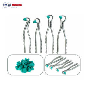 Juego de Instrumentos Quirúrgicos Dentales Reutilizables con Fuente de Alimentación Manual, 20 Protectores Gratuitos, Pinzas de Extracción Estándar, Herramientas de Extracción de Dientes de Acero - Product Image 1