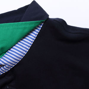 100% coton pour hommes de qualité supérieure pour T-shirts polo respirant coupe ajustée motif solide tissu tricoté - Product Image 4