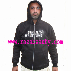 Alta calidad 100% algodón polar lavado antiarrugas hombres manga larga cremallera Sudadera Capucha logotipo personalizado estampado sólido invierno - Product Image 5