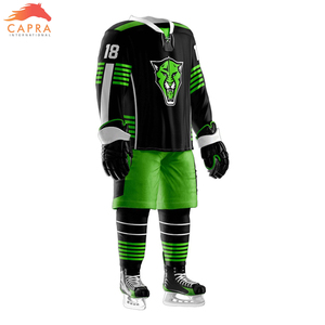 ชุดกีฬาพิมพ์ลายโลโก้ออกแบบได้ตามต้องการชุดเครื่องแบบฮ็อกกี้น้ำแข็งดีไซน์ใหม่สำหรับมืออาชีพ - Product Image 3