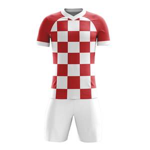 Ensemble de maillots de football pour hommes en tissu polyester durable, séchage rapide, nouveau design, personnalisable pour clubs sportifs - Product Image 2