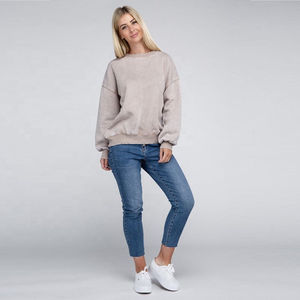 T-shirt décontracté à manches courtes pour femmes, lavage à l'acide, coupe ajustée, vente en gros, été, séchage rapide, respirant, polyester/coton, service OEM - Product Image 4