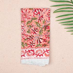 ผ้าพันคอผ้าฝ้ายทำมือสไตล์โบฮีเมียน สีแดง ของขวัญสำหรับฤดูร้อน ไปเที่ยวชายหาด ผ้าพันคอสำหรับนักขี่มอเตอร์ไซค์ - Product Image 3