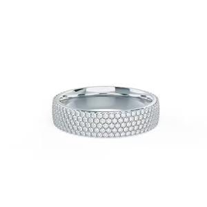 Bague en diamant de laboratoire en or 10 carats Bague en diamant rond pour mariage et bague de fiançailles ou bande - Product Image 4