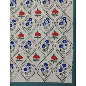 Hand Block Printed King Size 100% Cotton Double Bedsheet Pillow Cover Eco-Friendly Floral <b>Comforter</b> <b>Set</b> for Home 3 Pcs <b>Set</b> - Product Image 2